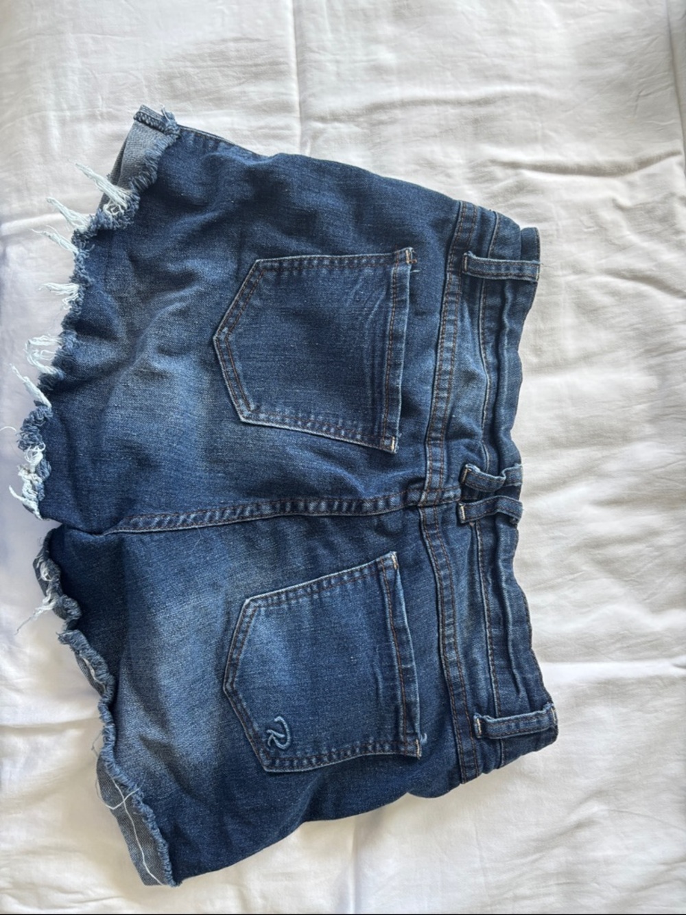refuge Light Wash Distressed Denim Shorts - Picture 6 of 7